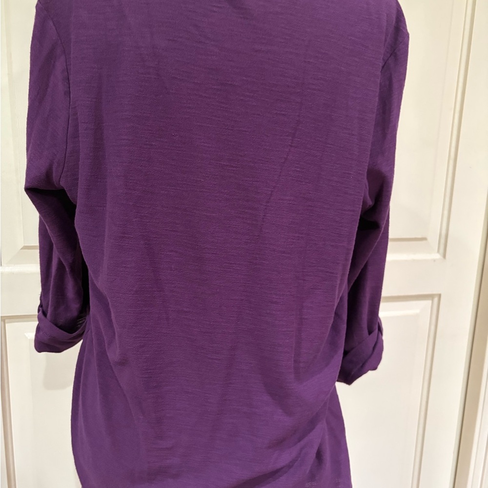Van Heusen Deep Purple Tunic Top - Picture 3 of 4